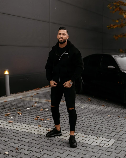 Bluza męska OLAVOGA EVLO 2025 czarna - maWer Fashion