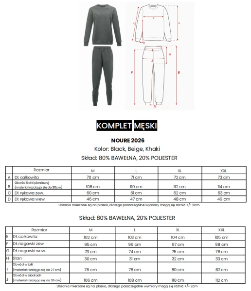 Komplet męski OLAVOGA NOURE 2026 czarny - maWer Fashion