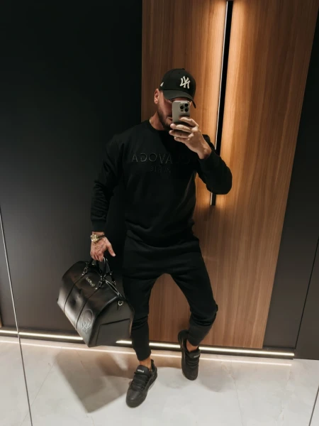 Komplet męski OLAVOGA NOURE 2026 czarny - maWer Fashion