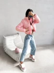 Kurtka damska OLAVOGA PUFFA 2026 pudrowy róż - maWer Fashion