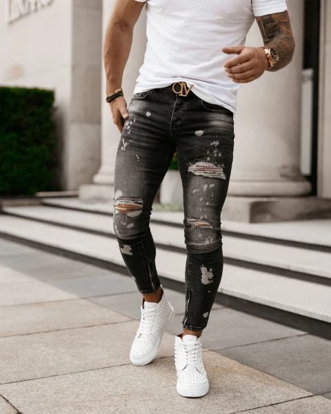 Spodnie męskie OLAVOGA CRIMSON 2023 czarne - maWer - Fashion