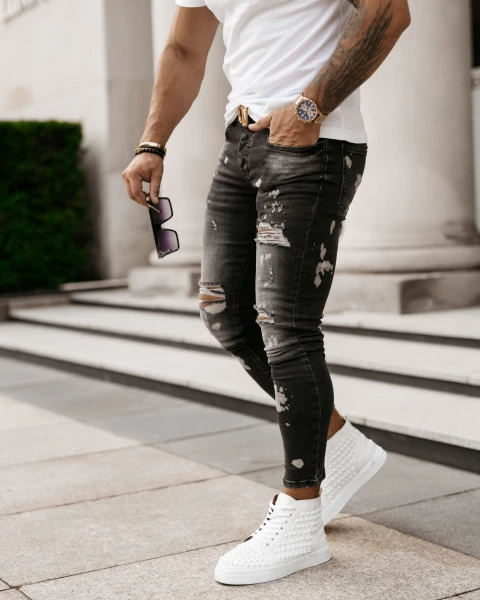Spodnie męskie OLAVOGA CRIMSON 2023 czarne - maWer - Fashion