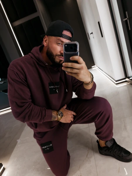 Komplet męski OLAVOGA MARICOL 2026 burgund  - maWer Fashion