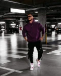 Bluza męska OLAVOGA VINTA MEN 2025 - fioletowa - maWer Fashion