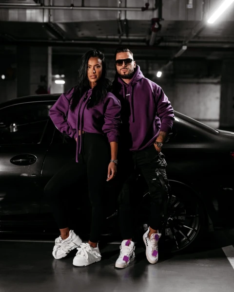 Bluza męska OLAVOGA VINTA MEN 2025 - fioletowa - maWer Fashion