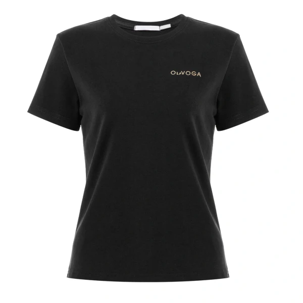 T-shirt damski OLAVOGA HAYO 2026 czarny - mawershop