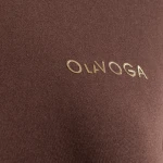 T-shirt damski OLAVOGA HAYO 2026 brąz - mawershop