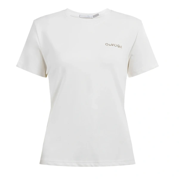 T-shirt damski OLAVOGA HAYO 2026 ecru - mawershop