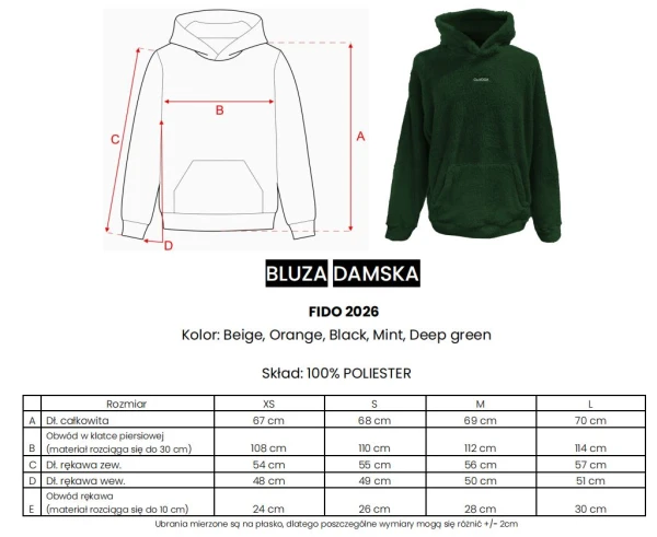 Bluza damska OLAVOGA FIDO 2026 mięta - mawershop