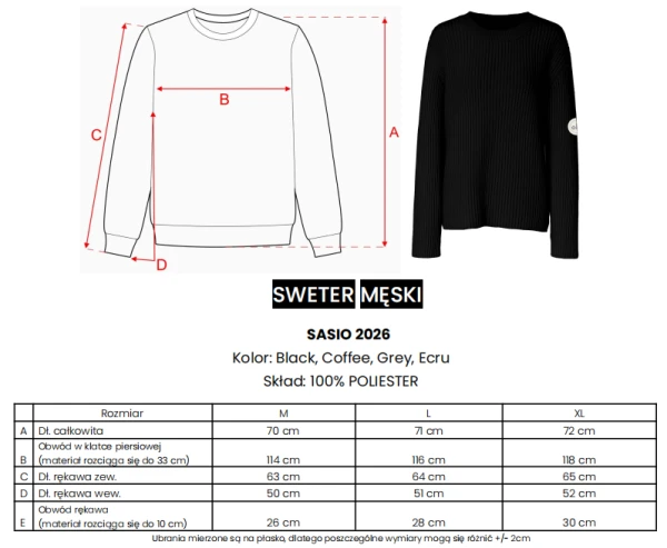Sweter męski OLAVOGA SASIO 2026 ecru - mawershop
