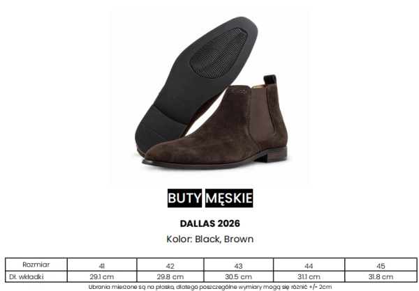 Buty męskie botki OLAVOGA DALLAS 2026 czarne - mawershop