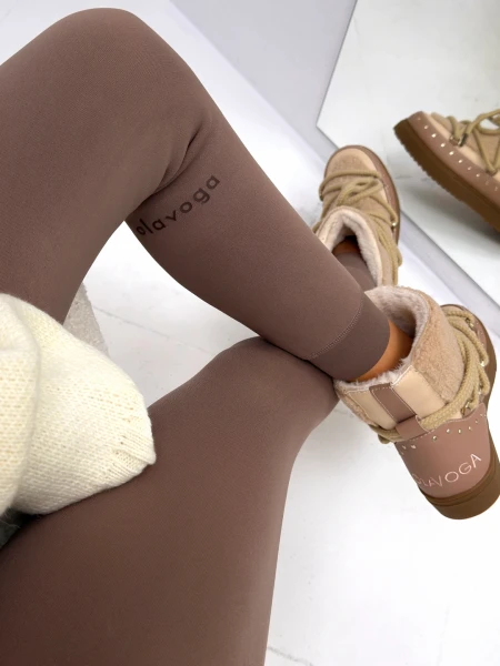 Legginsy damskie OLAVOGA NEBULA 2026 ciemny beż - mawershop