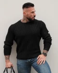 Sweter męski OLAVOGA SASIO 2026 czarny  - mawershop