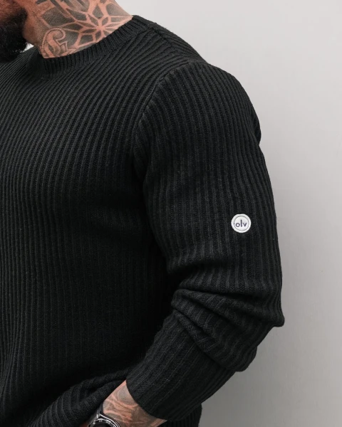 Sweter męski OLAVOGA SASIO 2026 czarny  - mawershop