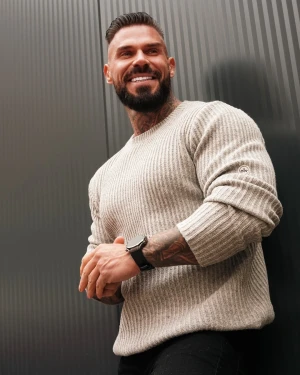 Sweter męski OLAVOGA SASIO 2026 szary