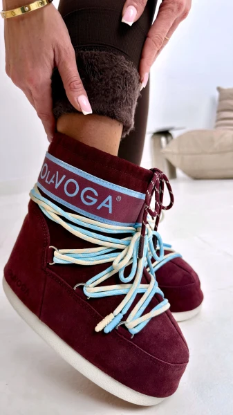 Buty damskie śniegowce OLAVOGA YETI 2026 burgund - mawershop