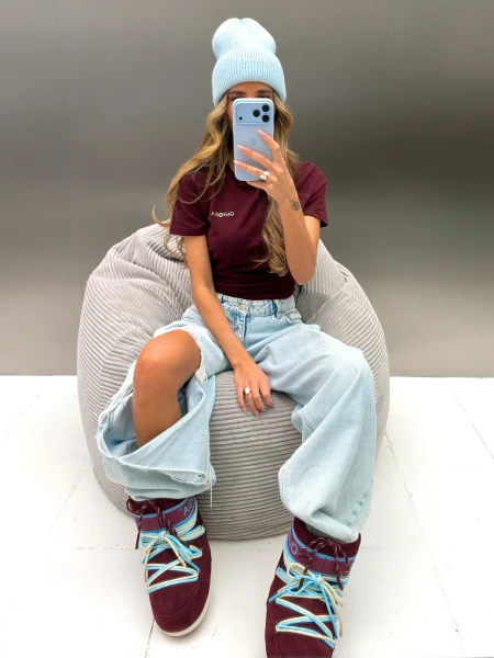 Buty damskie śniegowce OLAVOGA YETI 2026 burgund - mawershop