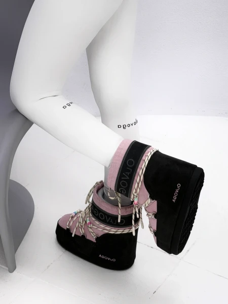 Buty damskie śniegowce OLAVOGA YETI 2026 szare - mawershop