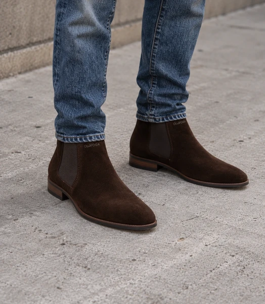Buty męskie botki OLAVOGA DALLAS 2026 brąz - mawershop