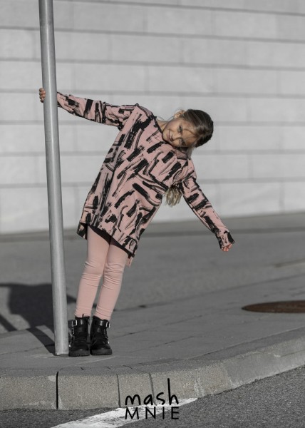 Bluza - tunika dziewczęca mashMNIE BRUSH róż