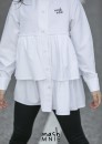 Koszula falbanki dla dziewczynki mashMNIE biała