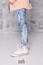 Spodnie dziewczęce jeansowe ACID WASH mashMNIE niebieskie
