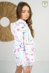 Komplet dziewczęcy bluza i spodenki KIDS BY VOGA biały
