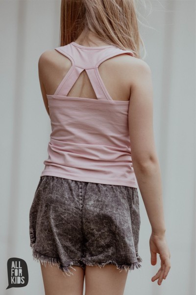 Szorty dziewczęce jeansowe ALL FOR KIDS grafitowe