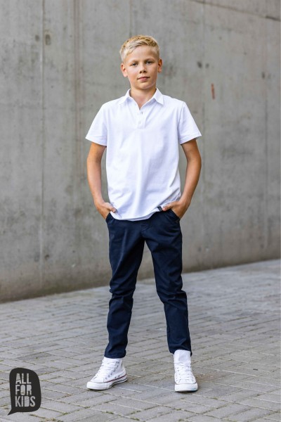 Spodnie chłopięce wizytowe ALL FOR KID'S GRANATOWE