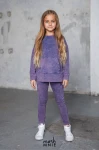 Bluza dziewczęca dekatyzowana mashMNIE fioletowa