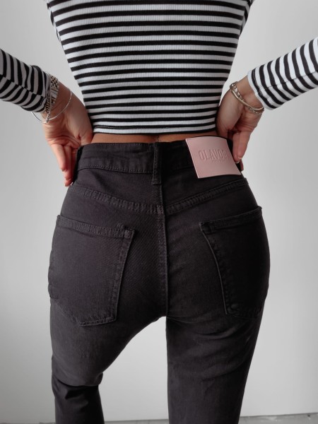 Spodnie jeansowe damskie OLAVOGA CAMI 249 czarne – maWer Fashion