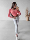 Spodnie jeansowe damskie OLAVOGA CAMI 249 białe – maWer Fashion