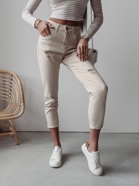 Spodnie jeansowe damskie OLAVOGA CAMI 249 beż