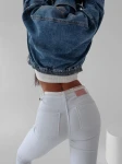 Spodnie jeansowe damskie OLAVOGA BARIA 252 białe - maWer Fashion
