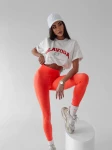 Legginsy damskie OLAVOGA HOSTE pomarańcz – maWer  Fashion