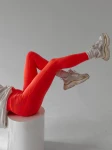 Legginsy damskie OLAVOGA HOSTE pomarańcz – maWer  Fashion