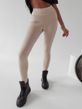 Legginsy damskie OLAVOGA HOSTE beżowe