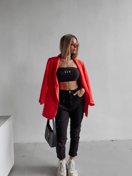 Spodnie jeansowe damskie OLAVOGA CUBA 1013 czarne - maWer Fashion