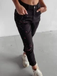 Spodnie jeansowe damskie OLAVOGA CUBA 1013 czarne - maWer Fashion