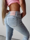 Spodnie jeansowe damskie OLAVOGA CALIS 8588 niebieskie - maWer Fashion
