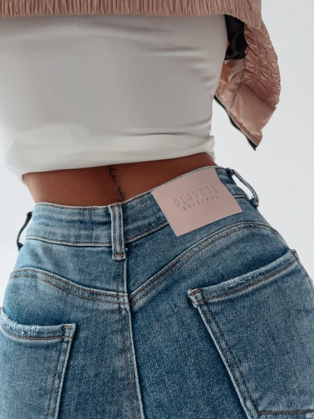 Spodnie jeansowe OLAVOGA BLUE 2 niebieskie - maWer Fashion