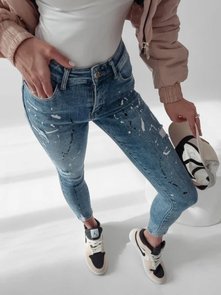 Spodnie jeansowe OLAVOGA BLUE 2 niebieskie - maWer Fashion
