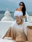 Komplet damski z maxi spódnicą ombre ZOCCO biało - beżowy
maWer Fashion