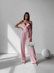 Kombinezon damski OLAVOGA DIENA pudrowy róż – maWer Fashion