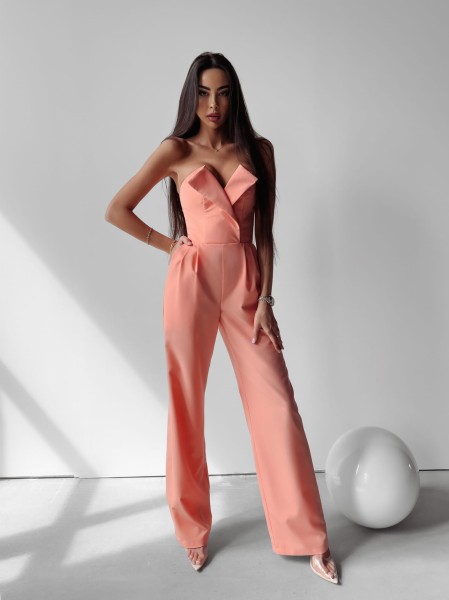 Kombinezon damski OLAVOGA DIENA brzoskwinia – maWer Fashion