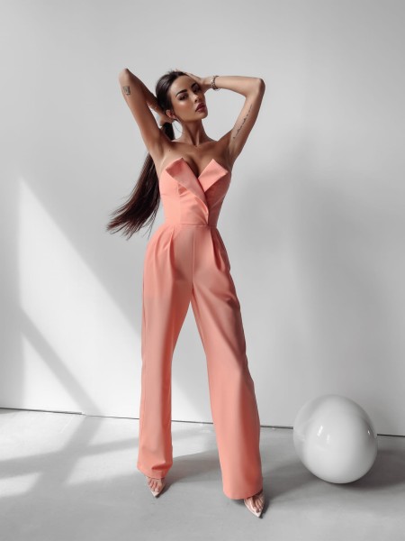 Kombinezon damski OLAVOGA DIENA brzoskwinia – maWer Fashion