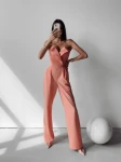 Kombinezon damski OLAVOGA DIENA brzoskwinia – maWer Fashion