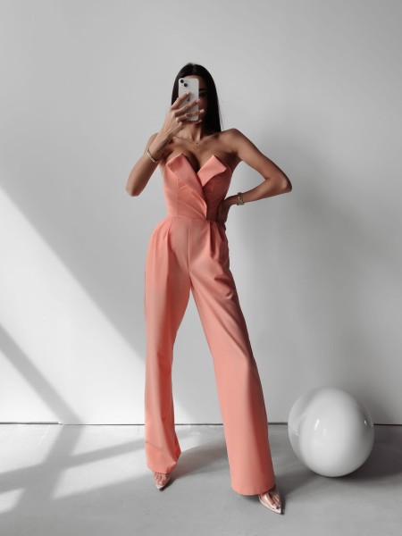 Kombinezon damski OLAVOGA DIENA brzoskwinia – maWer Fashion