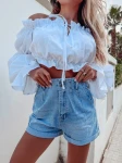 Spodenki damskie jeansowe OLAVOGA HEIDI 162 jasnoniebieskie - maWer Fashion