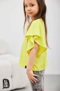 Bluzka dziewczęca z falbanką ALL FOR KIDS limonka - maWer Fashion